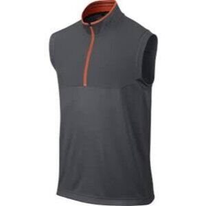 NIKE Athletic Performance Sleeveless Windbreaker Golf Vest Jacket XXL Half Zip